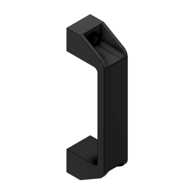 50-211-3SS MODULAR SOLUTIONS 120 BLACK NYLON PULL HANDLE<BR>STAINLESS STEEL HARDWARE 26MM X 137MM X 41MM